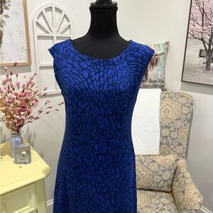 LOFT Blue Sheath Dress for Wedding Guests